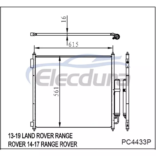 LR035791 Condensador de aire acondicionado Rover Land Range 2013-2019