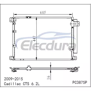 25876662 キャデラック CTS-V 2009-2015 A/C コンデンサー アセンブリ