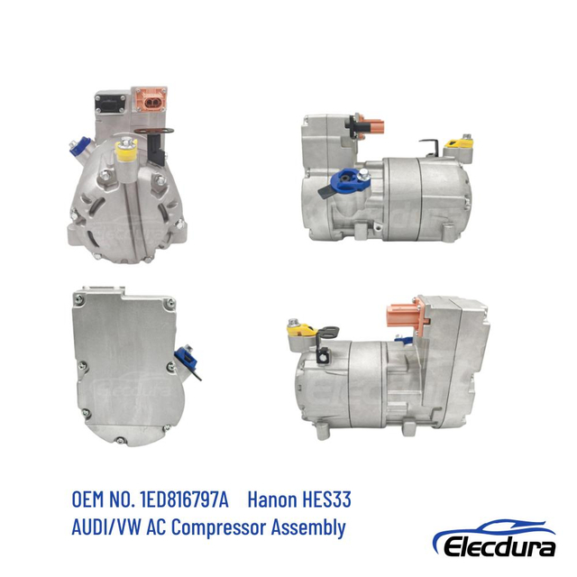 1ED816797A elektrisk AC kompressor 350V HES33 til VW ID.3 ID.4 Audi e-tron. Electdura engros forsyning.