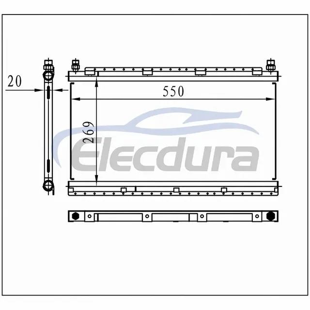 Universal Condensator A/C 269 &times; 550 &times; 20 mm