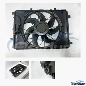 A2045000493 ชุดพัดลมระบายความร้อนหม้อน้ำ Mercedes-Benz แบบไม่มีแปรงหลังการขายขายส่ง