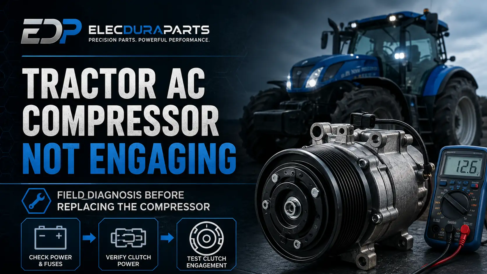 Tractor Συμπιεστής κλιματισμού Not Engaging.webp