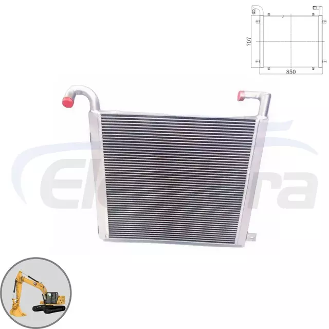 Refroidisseur d'huile hydraulique complet 183-8115 adapt&eacute; &agrave; l'ancienne version Caterpillar E320C. Conception en aluminium robuste disponible pour la vente en gros de gros volumes